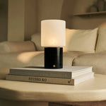 Cuyp Black / Nero Marquina – Marble Rechargeable Table Lamp – Cordless, USB Rechargeable & Up to 100 Runtime