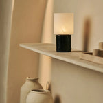 Cuyp Black / Nero Marquina – Marble Rechargeable Table Lamp – Cordless, USB Rechargeable & Up to 100 Runtime
