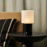 Cuyp Black / Nero Marquina – Marble Rechargeable Table Lamp – Cordless, USB Rechargeable & Up to 100 Runtime