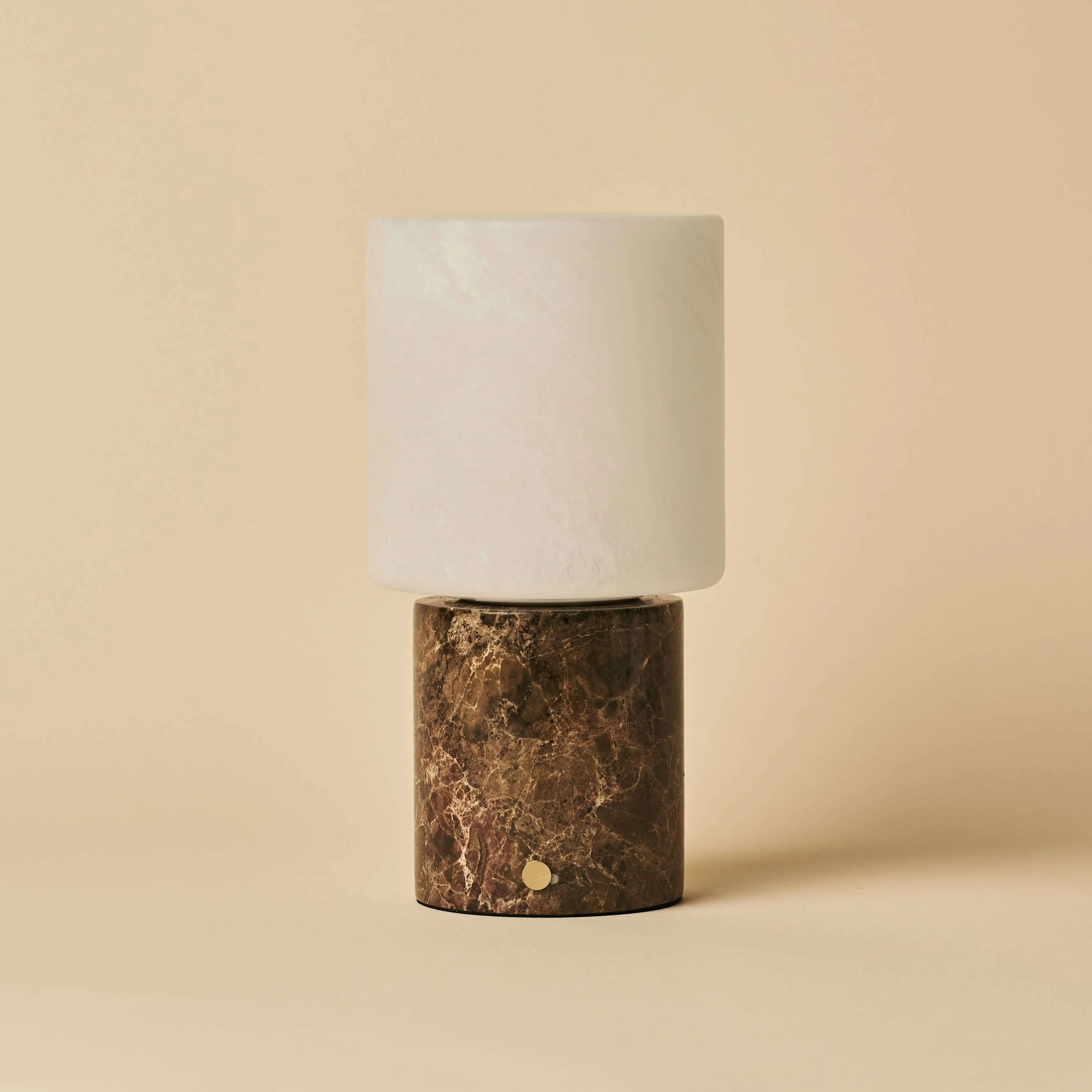 Cuyp Brown / Emeperador Dark – Marble Rechargeable Table Lamp – Cordless, USB Rechargeable & Up to 100 Hours Runtime
