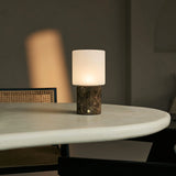 Cuyp Brown / Emeperador Dark – Marble Rechargeable Table Lamp – Cordless, USB Rechargeable & Up to 100 Hours Runtime