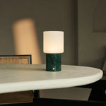Cuyp Green / Verde Alpi – Marble Rechargeable Table Lamp – Cordless, USB Rechargeable & Up to 100 Hours Runtime