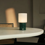 Cuyp Green / Verde Alpi – Marble Rechargeable Table Lamp – Cordless, USB Rechargeable & Up to 100 Hours Runtime