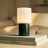 Cuyp Green / Verde Alpi – Marble Rechargeable Table Lamp – Cordless, USB Rechargeable & Up to 100 Hours Runtime