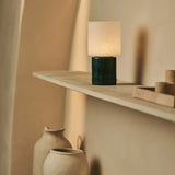 Cuyp Green / Verde Alpi – Marble Rechargeable Table Lamp – Cordless, USB Rechargeable & Up to 100 Hours Runtime