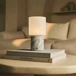 Cuyp White / Bianco Statuarietto – Marble Rechargeable Table Lamp – Cordless, USB Rechargeable & Up to 100 Hours Runtime