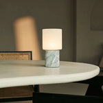 Cuyp White / Bianco Statuarietto – Marble Rechargeable Table Lamp – Cordless, USB Rechargeable & Up to 100 Hours Runtime