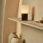 Cuyp Red / Rosso Levanto – Marble Rechargeable Table Lamp – Cordless, USB Rechargeable & Up to 100 Hours Runtime