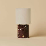 Cuyp Red / Rosso Levanto – Marble Rechargeable Table Lamp – Cordless, USB Rechargeable & Up to 100 Hours Runtime