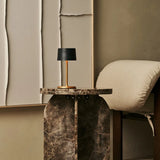 David Black & Gold Rechargeable Table Lamp 2 in 1 with Adjustable Height – Dimmable & Cordless with 120 Hours Battery