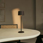 David Mocha Brown Rechargeable Table Lamp 2 in 1 with Adjustable Height – Dimmable & Cordless with 120 Hours Battery
