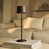 David Mocha Brown Rechargeable Table Lamp 2 in 1 with Adjustable Height – Dimmable & Cordless with 120 Hours Battery