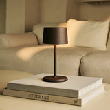 David Mocha Brown Rechargeable Table Lamp 2 in 1 with Adjustable Height – Dimmable & Cordless with 120 Hours Battery