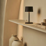 David Mocha Brown Rechargeable Table Lamp 2 in 1 with Adjustable Height – Dimmable & Cordless with 120 Hours Battery