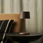David Mocha Brown Rechargeable Table Lamp 2 in 1 with Adjustable Height – Dimmable & Cordless with 120 Hours Battery