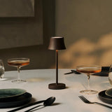 Combi Set Professional – 8 x De Pijp Mini Mocha Brown Rechargeable Table Lamps & 1 x Central Station Wireless Charging Station with Qi-Technology – Perfect for Restaurants, Hospitality & Hotels Tavellio