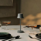 De Pijp Mini Mouse Grey Rechargeable Table Lamp – Wireless Charging, Dimmable Lamp & 3 Light Colors Tavellio