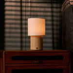 Dick bois marron clair lampe de table sans fil Tavellio – table de chevet – lumière tamisée du soir