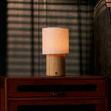 Dick bois marron clair lampe de table sans fil Tavellio – table de chevet – lumière tamisée du soir