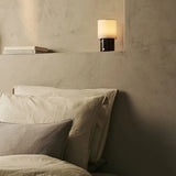 Dou Black / Nero Marquina – Marble Rechargeable Table Lamp – Cordless, 3 Light Modes & With Linen Interchangeable Lampshade