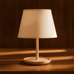 Emily Light Brown Wooden Lamp with Cable – Handmade Sustainable Design for Home
