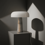 Emily Travertine Lamp, unique model and handmade.