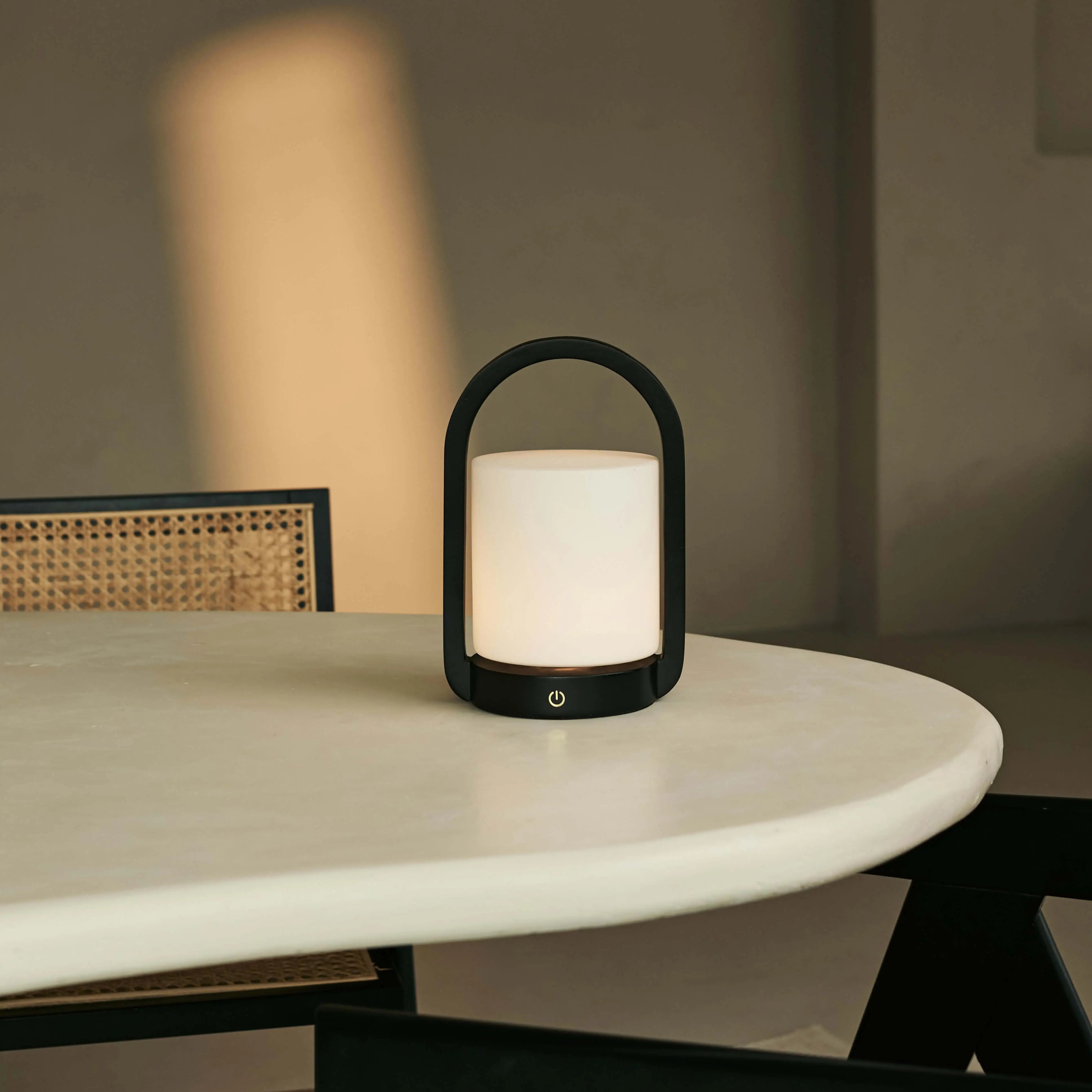George Dark Brown Wooden Lamp – Rechargeable, Dimmable & Portable