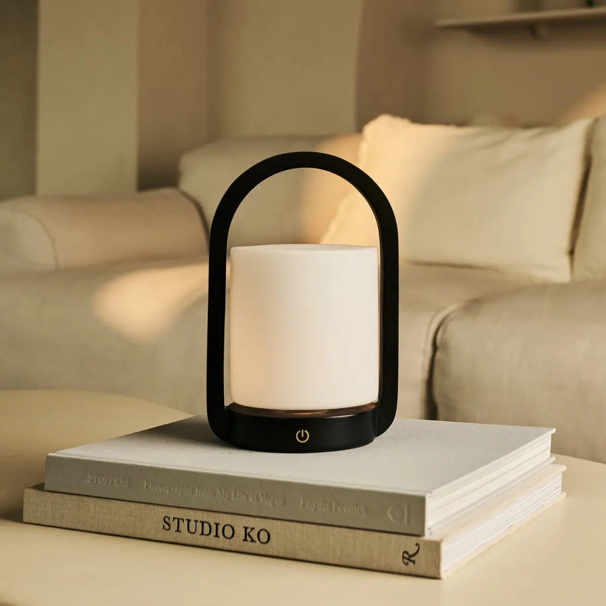 George Dark Brown Wooden Lamp – Rechargeable, Dimmable & Portable