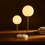 Giorgia Elegant Marble Lamp – Elegant Table Lamp with Frosted Glass Bulbs