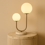 Giorgia Elegant Marble Lamp – Elegant Table Lamp with Frosted Glass Bulbs