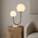 Giorgia Elegant Marble Lamp – Elegant Table Lamp with Frosted Glass Bulbs
