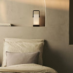 Harper Dark Brown Wooden Lamp – Cordless Rechargeable Table Lamp with Handle