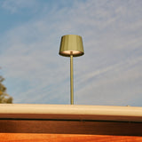 Wouter Sage Green Rechargeable Table Lamp – Wireless Charging, Dimmable, 120-Hour Battery Life