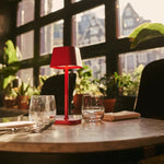 Ava Berry Red Rechargeable Table Lamp | Stylish, Cordless Lamp & Dimmable