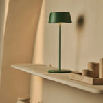 Hugo Sage Green Rechargeable Table Lamp - Stylish, Dimmable & Cordless