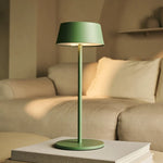 Hugo Sage Green Rechargeable Table Lamp - Stylish, Dimmable & Cordless