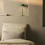 Hugo Sage Green Rechargeable Table Lamp - Stylish, Dimmable & Cordless