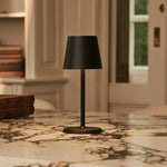 James Black Rechargeable Iron Table Lamp – Cordless, Dimmable & Elegant