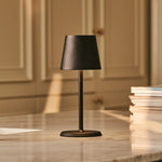 James Black Rechargeable Iron Table Lamp – Cordless, Dimmable & Elegant