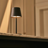 James Black Rechargeable Iron Table Lamp – Cordless, Dimmable & Elegant