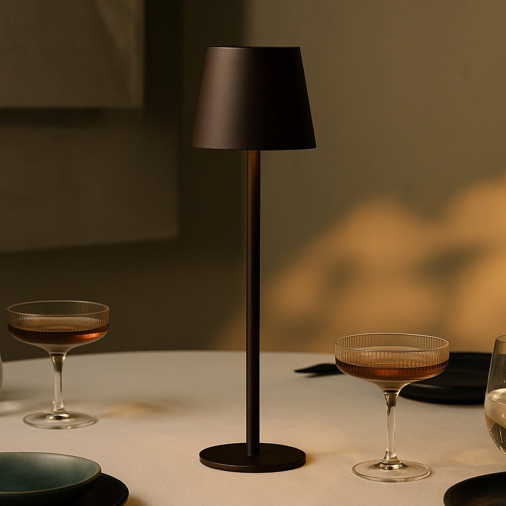 Jasper Mocha Brown - Wireless Lamp with Battery l Metal, Dimmable & 3 Light Stages