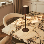 Jasper Mocha Brown - Wireless Lamp with Battery l Metal, Dimmable & 3 Light Stages