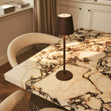 Jasper Mocha Brown - Wireless Lamp with Battery l Metal, Dimmable & 3 Light Stages