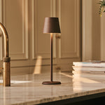 Jasper Mocha Brown - Wireless Lamp with Battery l Metal, Dimmable & 3 Light Stages