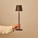 Jasper Mocha Brown - Wireless Lamp with Battery l Metal, Dimmable & 3 Light Stages