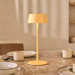 Hugo Amber Yellow Rechargeable Iron Table Lamp - Dimmable, Stylish & Cordless Tavellio