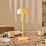 Hugo Amber Yellow Rechargeable Iron Table Lamp - Dimmable, Stylish & Cordless Tavellio