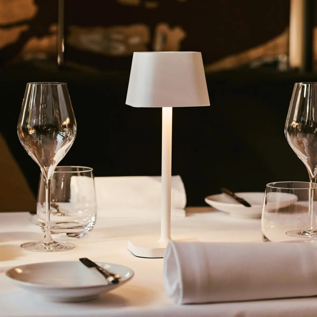Ava White Rechargeable Table Lamp – Stylish, Cordless & Dimmable Lighting