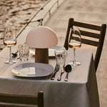 Mia Light Brown Stylish Wooden Table Lamp with Dimmer - Wood, Functional & Subtle