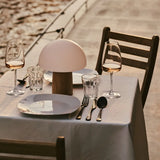 Mia Light Brown Stylish Wooden Table Lamp with Dimmer - Wood, Functional & Subtle